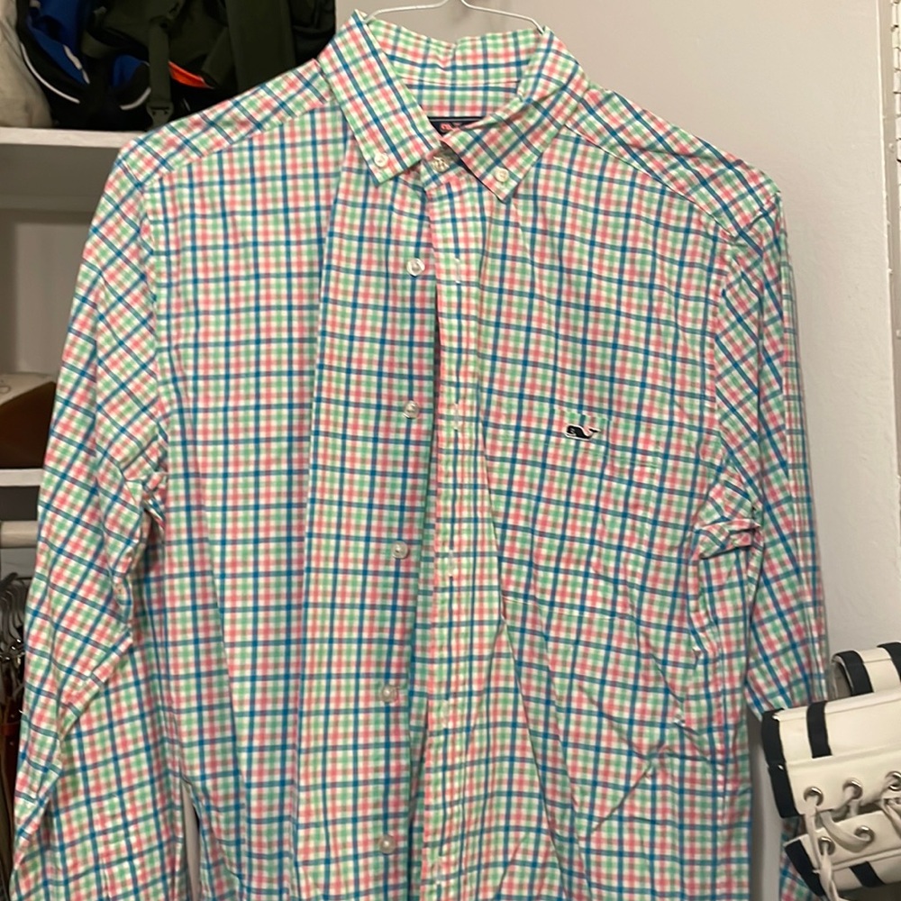 Stretch Cotton Oxford Tattersall Shirt
